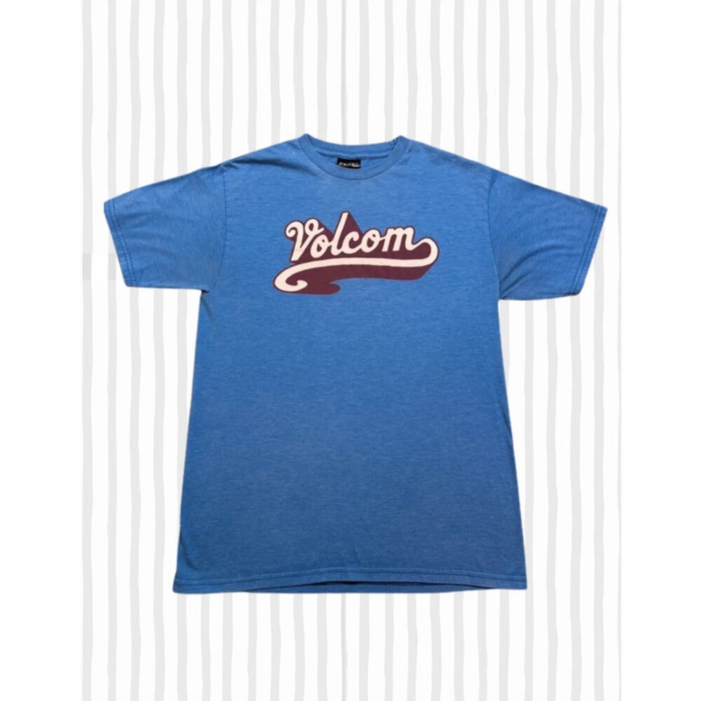 Volcom Blue Adult Shirt Size US UK Medium 100% Cotton